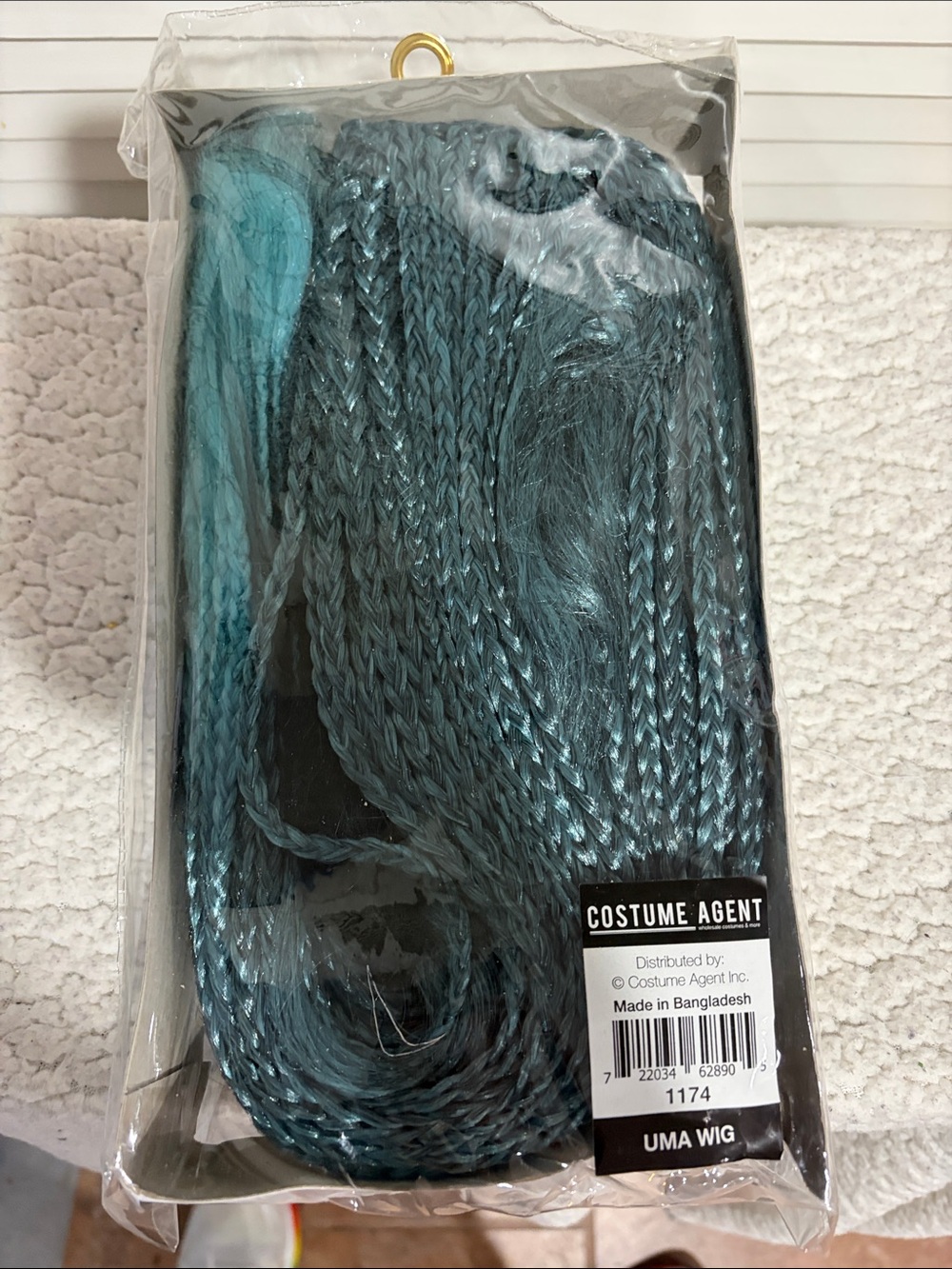 Costume Agent Teal Braided 'Uma' Synthetic Wig